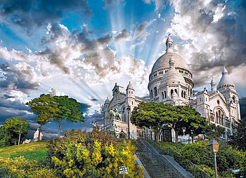Montmartre, Paris, clouds, building, sky, france HD wallpaper