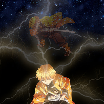Zenitsu, éclair, demon HD phone wallpaper
