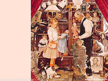 Norman Rockwell 06, shopping, stores, presents, christmas HD wallpaper