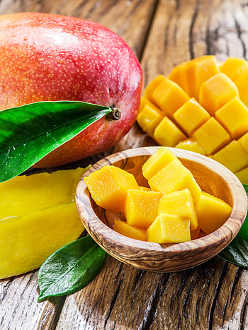 Scrumptious mango, Culinary delight, Flavorful food, Gastronomic pleasure HD phone wallpaper