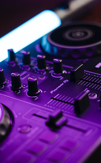 Music, Violet, Illumination, Backlight, Purple, Dj, Desk, Remote Controller HD phone wallpaper