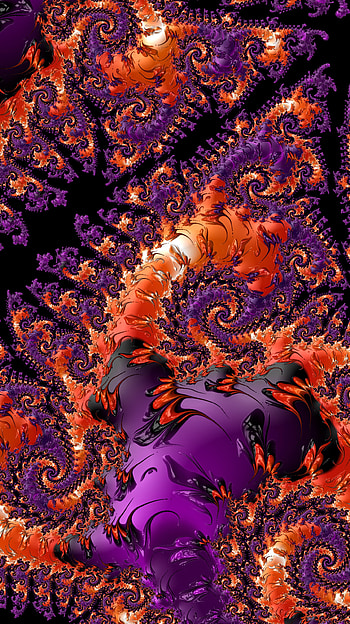 Fractal Art for your Smart or Tablet, red, purple, CGI, psychedelic, trippy, Abstract, fractal, abstract purple HD phone wallpaper