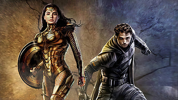 Wonder Woman And The Batman, wonder-woman, the-batman, batman, superheroes, artwork HD wallpaper