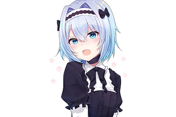 Short hair, blue eyes, Ryuuou no Oshigoto!, Ginko Sora HD wallpaper