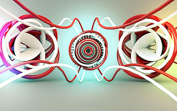 Abstract, 3D, Glow, Tangled Lines HD wallpaper