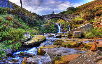 Landscape, Nature, Waterfalls HD wallpaper