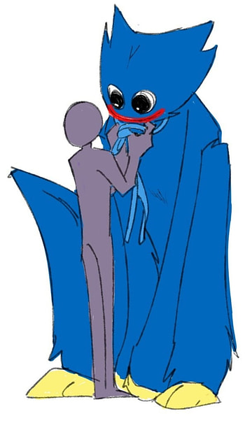 Huggy wuggy, Amarillo, Azul electrico HD phone wallpaper
