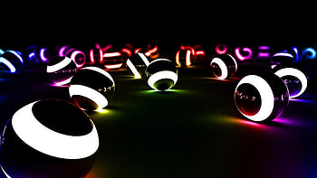 Glow in the dark, Captivating glow, Striking visuals, Nighttime allure HD wallpaper