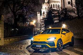 Yellow Lamborghini Urus 2018, lamborghini-urus, lamborghini, 2018-cars, suv, cars HD wallpaper
