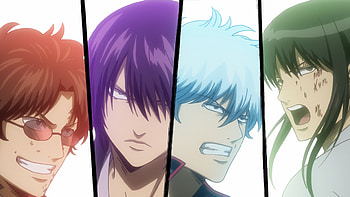 The Four Heavenly Kings, Gintoki Sakata, Kotaro Katsura, Sakamoto Tatsuma, Shinsuke Takasugi, Anime, Gintama HD wallpaper