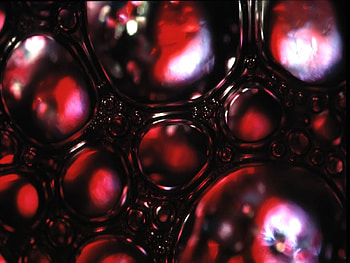 Bubble Domes, black, domes, bubbles, red HD wallpaper