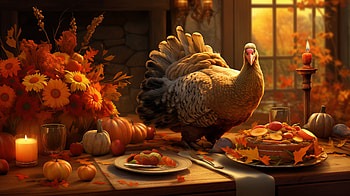 Festive Thanksgiving Turkey, holiday, Thanksgiving HD wallpaper