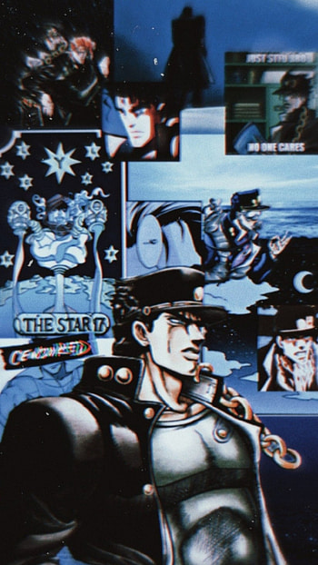 Jojo bizarre, art, collage, jotaro, kujo HD phone wallpaper