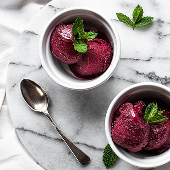 Blackcurrant sorbet, Baking Mad recipe, Intense and fruity, Vibrant dessert HD phone wallpaper