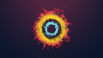 Fire circles, abstract HD wallpaper