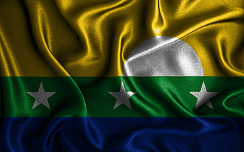 Nueva Esparta flag, , silk wavy flags, Venezuelan states, Day of Nueva Esparta, fabric flags, Flag of Nueva Esparta, 3D art, Nueva Esparta, South America, States of Venezuela, Nueva Esparta 3D flag, Venezuela HD wallpaper