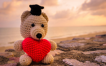 Happy Valentine's Day!, valentine, toy, teddy bear, red, cute, card, heart HD wallpaper