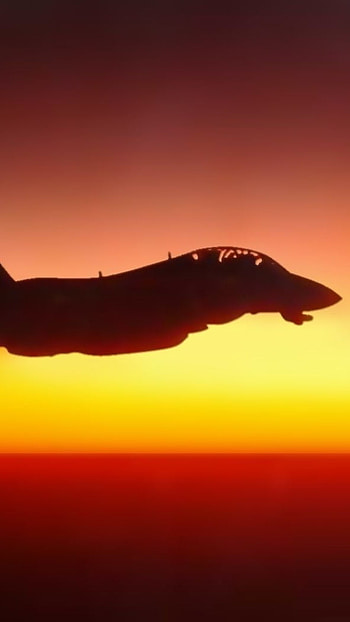 Top Gun, Sunset Background HD phone wallpaper