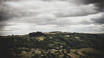 Gray Cloudy Sky, Cloudy weather scene, Ethereal cloud cover, Fuzzy sky view HD wallpaper