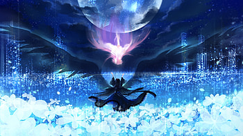 Madoka Kaname, Wings, Flowers, Scenic HD wallpaper