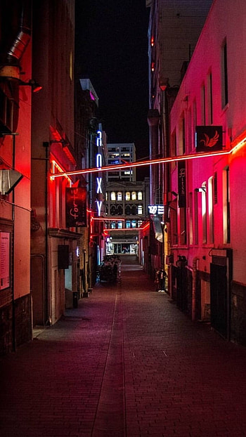 Red Aesthetic, Red City HD phone wallpaper