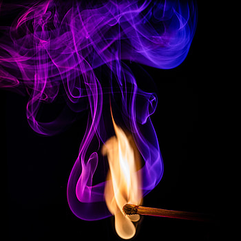 Fire, Smoke, Macro, Match HD phone wallpaper