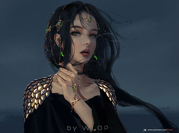 Anime Girl By Wlop, anime-girl, anime, artist, artwork, digital-art, deviantart HD wallpaper