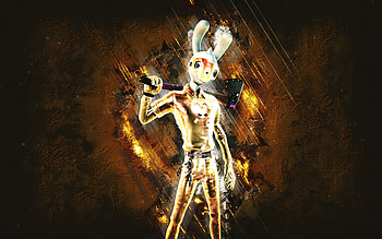 Fortnite Golden Guggimon Skin, Fortnite, main characters, golden stone background, Golden Guggimon, Fortnite skins, Golden Guggimon Skin, Golden Guggimon Fortnite, Fortnite characters HD wallpaper