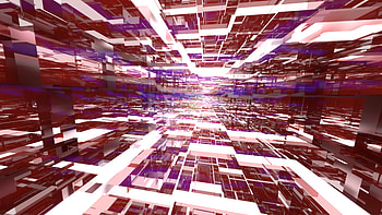 Pale Ruby Glass Tunnels, ruby, red, glass, light, Abstract, 3D, Abstract glass HD wallpaper