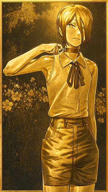 Gilded Reze — | Reze Portrait — Chainsaw Man | Golden Smile — Reze BG, Reze (Chainsaw Man), Anime Girl HD phone wallpaper