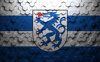 Flag of Ingolstadt, honeycomb art, Ingolstadt hexagons flag, Ingolstadt, 3d hexagons art, Ingolstadt flag HD wallpaper