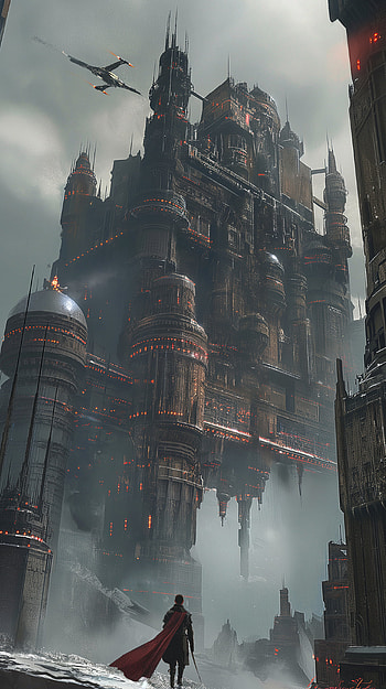 Heroic Knight at Sci-Fi Castle - Futuristic, sci fi castle, castle, knight HD phone wallpaper