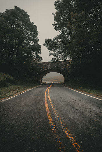 Miscellanea, Miscellaneous, Road, Turn, Asphalt, Bridge, Arch HD phone wallpaper