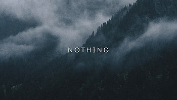 Nothing, typography, trees, nature HD wallpaper