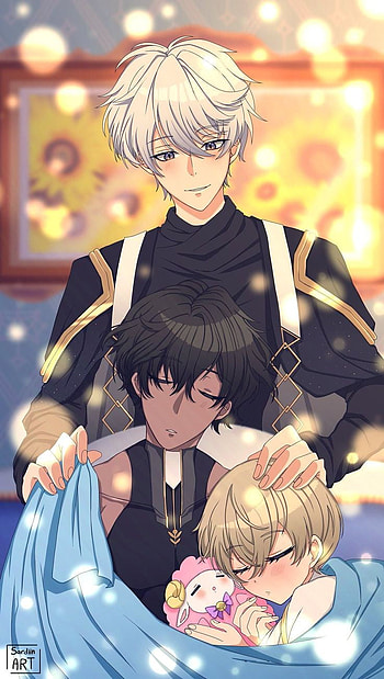 Cute Celestial realm, sheep MC, Simeon, Obey me!, Luke, Solomon HD phone wallpaper