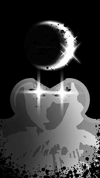 Moon Knight, art, marvel, black HD phone wallpaper