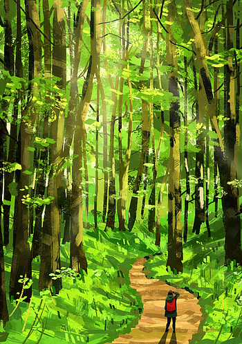 Art, Forest, Loneliness, Lonely, Alone HD phone wallpaper