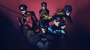 Batman Red Hood Night Wing Catwoman , batman, red-hood, nightwing, catwoman, superheroes, artist, artwork, digital-art, deviantart HD wallpaper