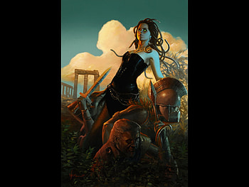 Medusa, girl, creature, fantasy HD wallpaper