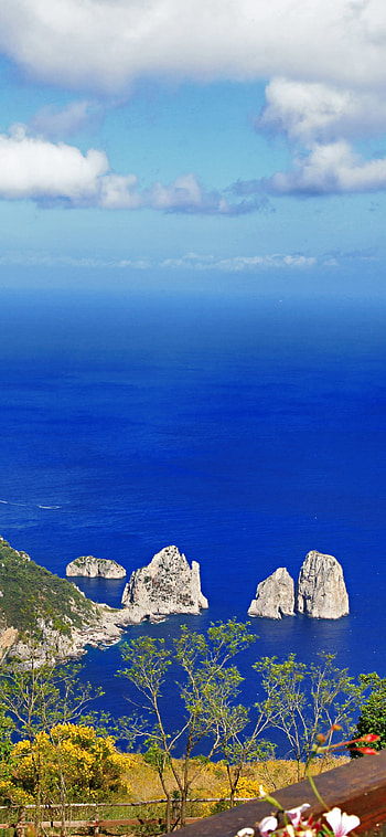 Capri Island, Anacapri town, Naples province, Italian landscapes HD phone wallpaper