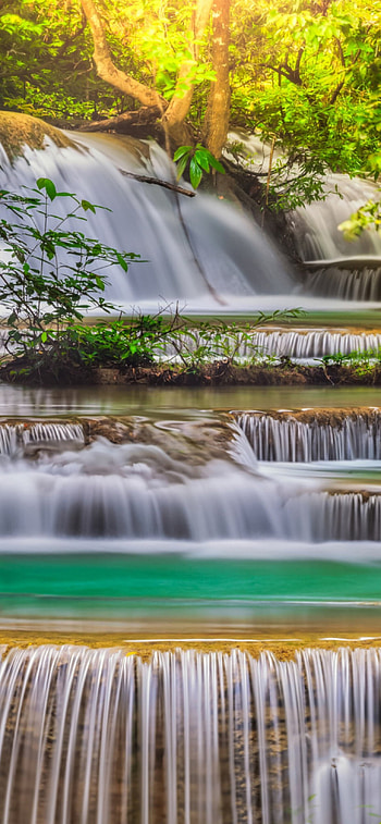 Waterfall , 11, Serene beauty, Mobile background HD phone wallpaper