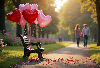 Sunlit Park Romance — Love HD wallpaper