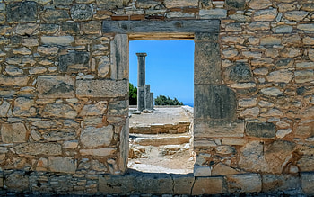 Ruins in Cyprus, door, ruins, Cyprus, wall, ancient HD wallpaper