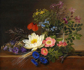 Johan Laurentz Jensen, jjohan laurentz jensen, art, painting, flower HD wallpaper