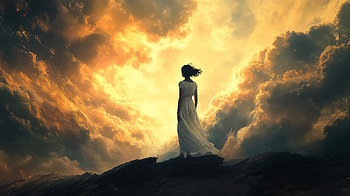Faith in the Sky: A Stunning Ultra, Faith, woman, cloud, silhouette HD wallpaper