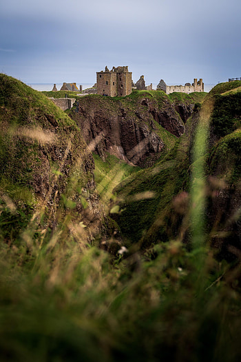 Nature, Grass, Lock, Building, Break, Precipice, Slope HD phone wallpaper