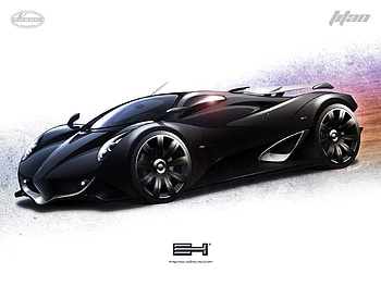 Pagani Titan, style, design, black, car, 1600x1200, sportcar, titan, pagani, , stunning HD wallpaper