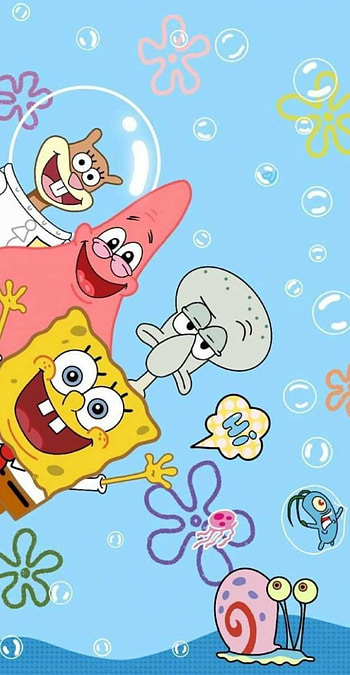 SpongeBob, art, pink HD phone wallpaper