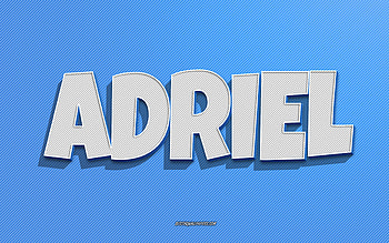 Adriel, blue lines background, with names, Adriel name, male names, Adriel greeting card, line art, with Adriel name HD wallpaper