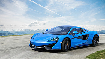 McLaren Auto, Blue McLaren, Eye-catching color, Dynamic style HD wallpaper